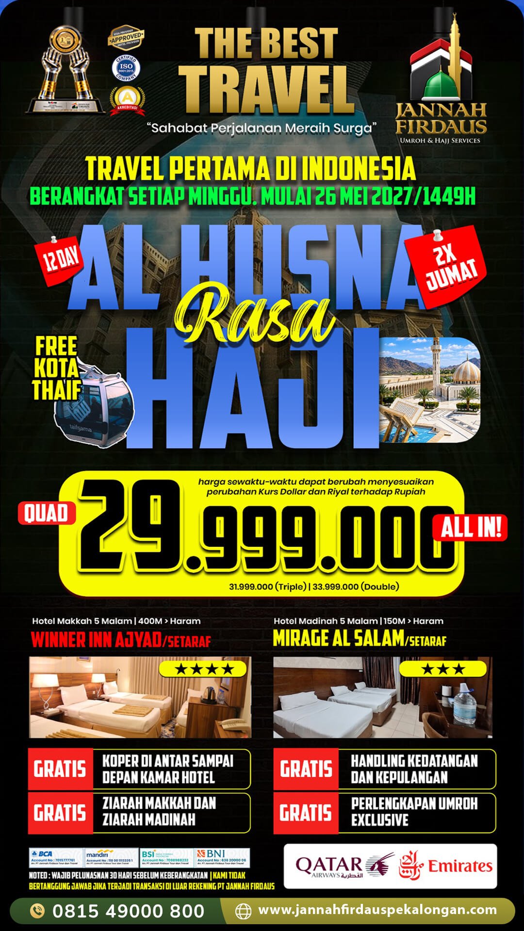umroh new season 1449 hijriah alhusna jannah firdaus pekalongan