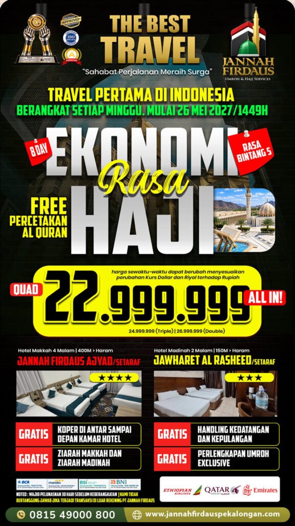 umroh new season 1449 hijriah ekonomis jannah firdaus pekalongan