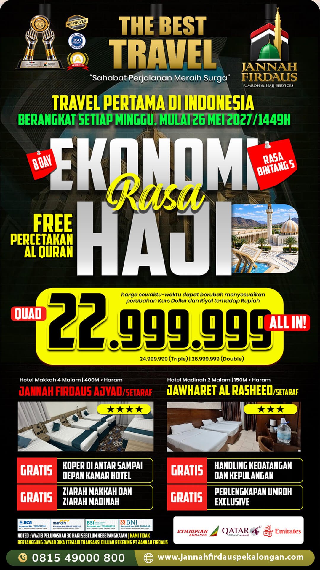 umroh new season 1449 hijriah ekonomis jannah firdaus pekalongan